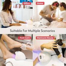 1pc LED Nail Lamp, Nail Dryer Gel Curing LED UV Light, With 4 Timers Automatic Sensor LCD Display Professional Nail Art Tool, Accessories For Fingernail Toenail Salon