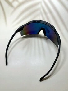 015068863-0003-YG90562 1 Pc Men's Dye Printed 12-Layer Vacuum Electroplating Coating Extra Large Size Ultralight Multi-Color Tie-Dye Cycling Outdoor Windproof UV Protection Casual Sunglasses With TR90 Silicone Non-Slip Rubber Nose Pads