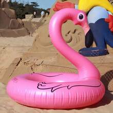 One Piece Elegant Inflatable Flamingo Pool Float - Durable, Quick Inflation & Fun, Ideal For Adults' Pool Party - Pink - View 3