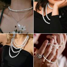 1610pcs Baroque Faux Pearl Beads Jewelry Making Kit Includes Heart Shape And Oval Faux Pearl For Bracelet Necklace And Crafts Making For Girls