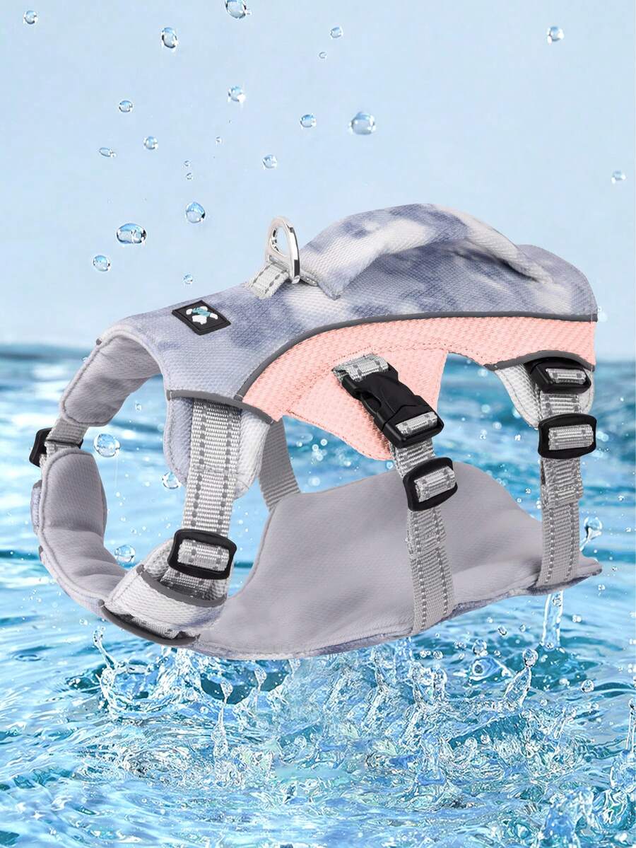 Thoáng khí Thú cưng Ngực Và Trở lại Harness , Chống cháy nổ , Chống sốc Và Phản chiếu , Áo vest Phong cách Xích chó Đến Ngăn chặn Thoát khỏi In Mùa Xuân Và Mùa hè - Hồng - Xem 1