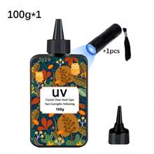 1 Miếng UV Nhựa Keo dính Bộ ( 100g/200g/300g ) Với Phụ kiện , Mới Nhanh khô Resin trong suốt , Hoàn hảo Đối với Đồ thủ công DIY & Làm đồ trang sức - Nhiều màu - Xem 11