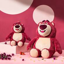 Miniso Muñeca de peluche de 15 pulgadas del oso de fresa de Disney, muñeca suave y acogedora, linda y cómoda para dormir, adorable decoración de sofá y cama