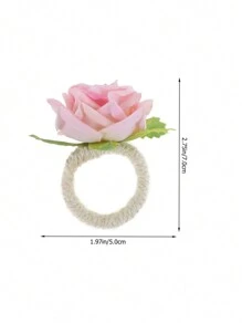 1pc/6pcs/12pcs/24pcs Simulation Napkin Rings Western-Style Hotel Mouth Cloth Handmade Creative Mori Style Rose Napkin Holder New Napkin Buckle