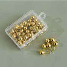 Push Pins For Bulletin Board, Thumb Tacks For Wall, Cork Board, Map, Calendar, Photos, Rose Gold Map Push Pin, Round Head Map Pin, Clear Push Pins, Plastic Head Push Pins, With Storage Box, DIY For Craft Projects, Home Office Organization, Large Size Back To School, Back To School, School Supplies