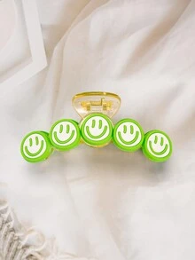 1 Miếng Cô gái Đầy màu sắc Mặt Diễn đạt Móng vuốt tóc , Dễ thương & Sành điệu Dopamine Màu sắc Kẹp , Thích hợp Đối với Sử dụng hàng ngày Hoặc Buổi tiệc - Nhiều màu - Xem 8