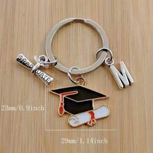 Llavero colgante de aleación de graduación de doctorado, regalo de graduación de bachiller, regalo de último año de secundaria, accesorio de coche, dije para bolso, recuerdo escolar