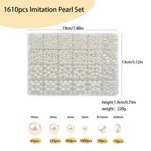 1610pcs Baroque Faux Pearl Beads Jewelry Making Kit Includes Heart Shape And Oval Faux Pearl For Bracelet Necklace And Crafts Making For Girls