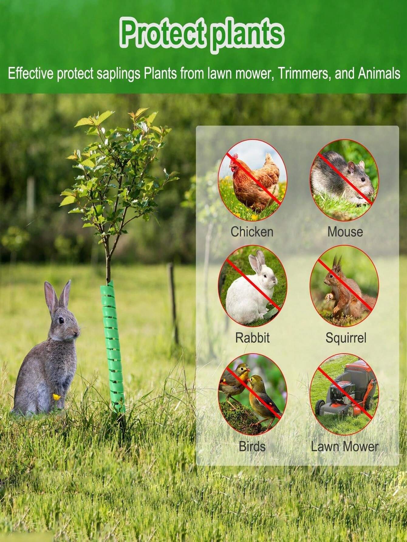 Tree Trunk Protector Plastic Spiral Tree Guard Wrap Protect