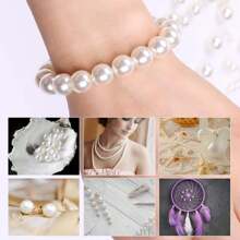 1610pcs Baroque Faux Pearl Beads Jewelry Making Kit Includes Heart Shape And Oval Faux Pearl For Bracelet Necklace And Crafts Making For Girls