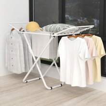 Clothes Wing Dryer, Foldable Clothes Rack With Wings, Wing Clothes Rack With Non-Slip Feet, Rust-Proof For Bathroom Or Balcony - White - View 4