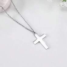 Vòng cổ bằng thép không gỉ Quà tặng mặt dây chuyền cho phụ nữ và trẻ em gái - Vàng - Xem 4
