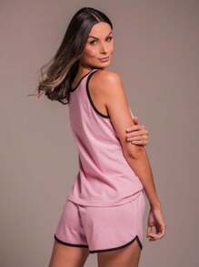 Women Pajama Sets - 粉色 - 查看 3