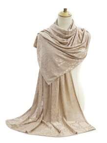 1pc Fashionable & Versatile Solid Color Jacquard Soft, Breathable & Sun-Protective Hijab Scarf Shawl, Suitable For Daily Commute & As Outfit Accessory - Multicolor - View 8