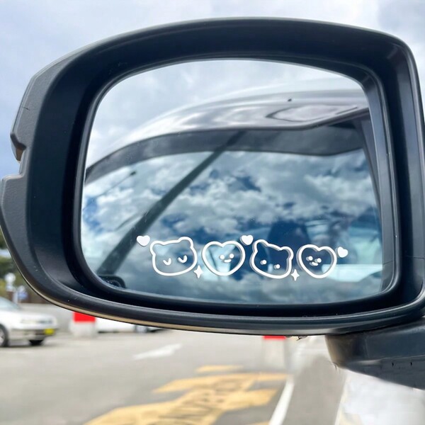 ملصقات السيارة الداخلية الرائجة والإبداعية، ملصقات النظر الخلفي المزينة بالنصوص والتصاميم الفنية