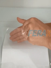 FERAX 50 Folhas Adesivas Vinil Transparente 100% Jato Tinta A4 90g - Papel Vinil