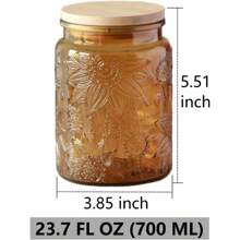 23.7 FL OZ Blue Glass Jars, 2 Pack Vintage Glass Kitchen Storage Counter Jar, Candy Jars With Lids, Blue Mason Jars Hold Coffee Beans, Tea, Cookie, Sugar, Bath Salts & More - 黃色 - 查看 2