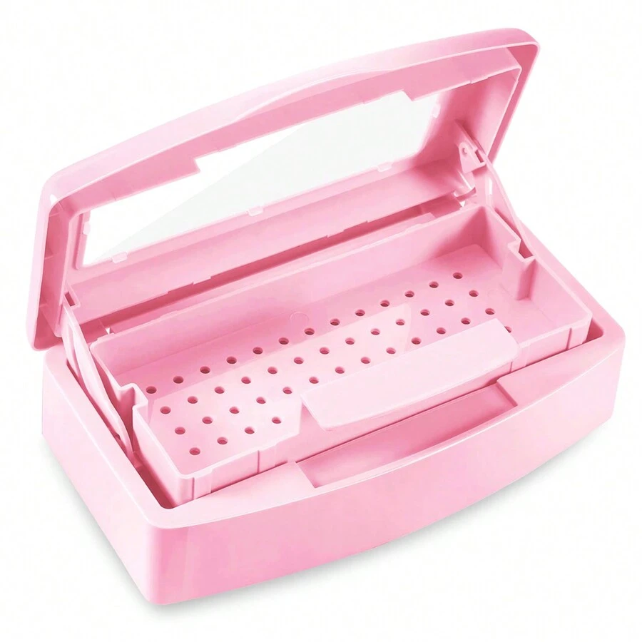 TOEDO 指甲工具消毒器,鑷子消毒托盤,美甲用品,美髮沙龍,美甲技師必備 - 粉色 - 查看 1