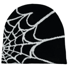 1pc Unisex Multi-Color Spider Web Knit Hat, Fashion Versatile Jacquard Beanie, Warm Hat For Winter, Suitable For Casual, Street, Outdoor Sports, Y2K Style - Spider Web - View 18