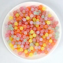 100 件/包 8 毫米透明亚克力 AB 涂层圆形仿珍珠珠，适用于 DIY 珠宝制作 - diy串珠 - 查看 5
