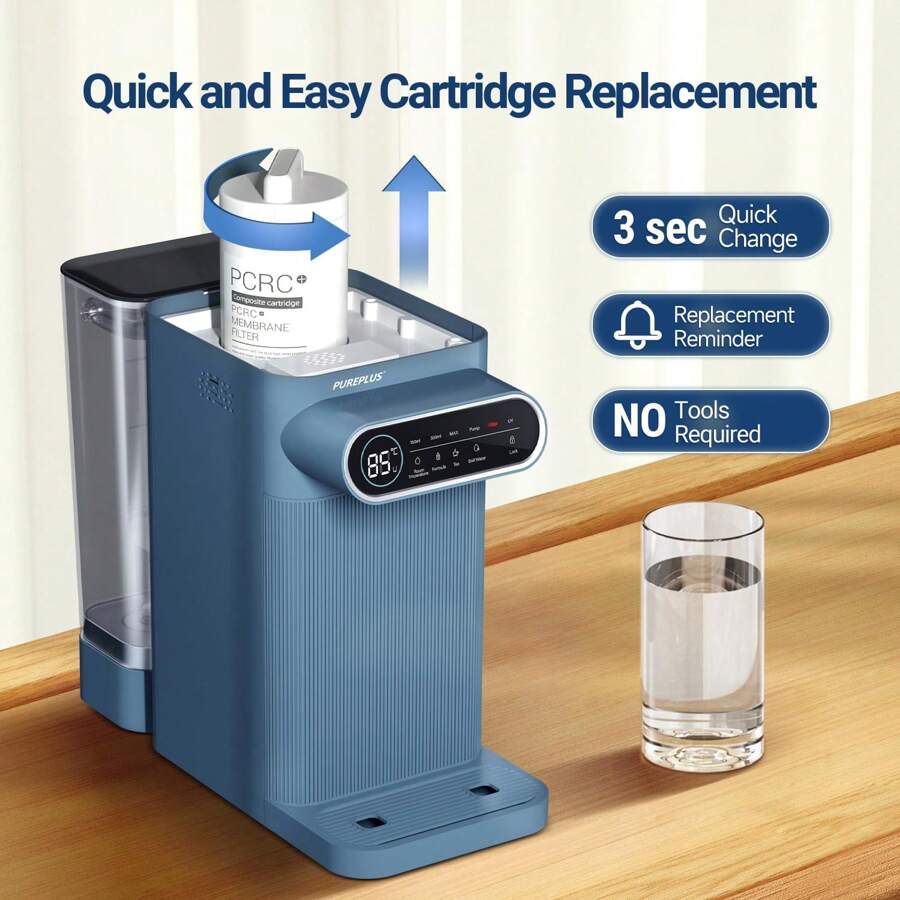 PUREPLUS Countertop Reverse Osmosis Water Filtration System, 5 Stage