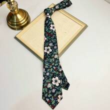 1pc Men's Handmade Print Peacock & Paisley Pattern Necktie In Dark Green, Suitable For Suit, Wedding And Parties - Multicolor - View 18