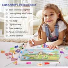 Montessori Busy Book For Toddlers, Suitable For Ages 1-3 And 2-4, Includes 30 Themed Coloring Books, Sensory Learning Toys, Educational Christmas/Birthday Gift For Boys And Girls - Multicolor - View 3