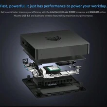 BMAX BMAX Mini PC B1PRO Windows 11 Pro 8GB RAM 128GB ROM N4000 Micro computadora de escritorio WiFi de doble banda mini pc