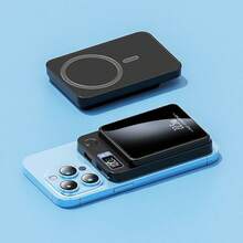 Magnetic Wireless Power Bank 12000mAh For Magsafe Battery Pack For IPhone 14 13 - Black - View 2