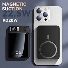 Magnetic Wireless Power Bank 12000mAh For Magsafe Battery Pack For IPhone 14 13 - Black - View 5