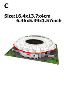 Kit De Construcción De Rompecabezas De Modelo De Estadio De Fútbol 3d Diy Para Adultos, Liga Española De Fútbol, Juguete Coleccionable
