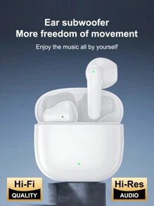 Tws無線耳塞5.3英寸入耳式遊戲耳機tws運動耳塞觸摸控制hifi立體聲音效,長電池壽命 - 白色 - 查看 1