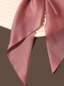1pc Satin Bow Design Silk Hair Clip Headpiece, Suitable For Daily Wear Valentine's Day Valentines,Hair Accessories,Hair Barrettes Hair Clips Claw Clips Hair Claws, School Stuff, Elegant, College, Bows, Cute, Hairpin,Summer,Holiday,Travel,Festival,Party - Dusty Pink - View 5
