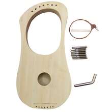 7-String Lyre Harp Ancient Style Lyres Terminalia Wood String DIY Instrument Random Wood Color - Random - View 1