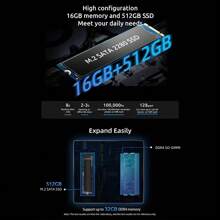 BMAX Mini PC BMAX B4 Plus / Windows 11 / Intel N100 / 16 GB DDR4 + 512 GB SSD / 2 H DMI 1 Tipo C / Compatible con gráficos Intel UHD 4K a 60 Hz y 750 MHz