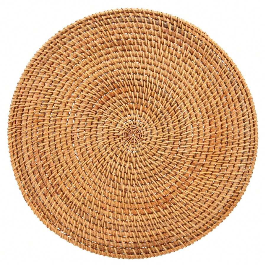 Handwoven Rattan Placemats,Round Wicker Table Mats, Natural Woven Placemats For Dinner Table,Heat Resistant Mats - Multicolor - View 1
