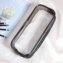 1 pièce Sac de rangement transparent pour pinceaux de maquillage - Étui à crayons imperméable en PVC avec fermeture à glissière pour voyage, maison et bureau - Organisez et protégez votre sac de maquillage et vos pinceaux de maquillage,trousse de toilette