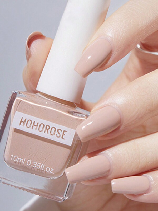10ml Nude Pink Water-Based Nail Polish, Quick-Drying & Peelable - Long-Lasting, Odorless, Multicolor Available - Suitable For Spring And Summer, Women And Girls