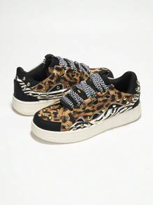 Women's Studded Statement Platform Sneakers – Metallic Toe Cap & Rivet Detailing