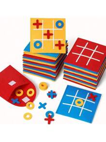 13入組井字遊戲-有趣且教育性的生日派對禮物和家庭遊戲！ 適用於萬聖節,感恩節和聖誕節禮物 - 彩色 - 查看 5