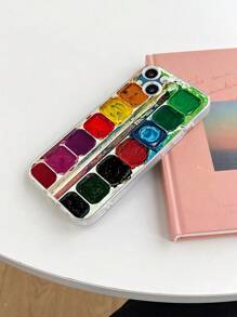 Paint Box Phone Case Compatible With IPhone 15 Pro Max, 14, 13, 12, 11 Pro Max, Xs, X, Xr, Se2, 7, 8plus Samsung S23, S22, S21, S20 Fe, Whole Package Color Painting - Multicolor - View 2