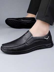 New Handmade Men's Genuine Leather Loafers, Slip-On Floral Print Casual/Business Shoes With Round Toe, Flat Heel And Rubber Sole