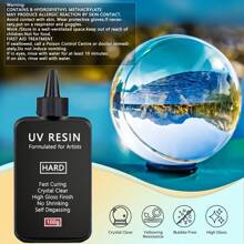 1 Peça Cola Uv Preta Resina Epóxi Cristalina Transparente Com Agente De Cura De Luz Uv, Filmes De Encolhimento Por Calor, Kit De Artesanato Diy Para Fazer Jóias, Acessórios, Etc. - Multicolorido - Ver 3