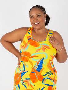Plus Size Dresses - Gold - View 3