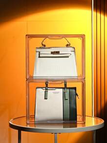 1pc Rectangular Transparent Storage Box, Dust-Proof Display Cabinet For Collectibles, Shoes, Bags, Dolls And Cosmetics