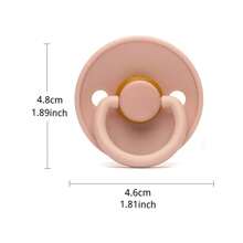 1入組經典圓形自然乳膠柔軟的乳頭嬰兒安撫奶嘴適用於出牙期 - 藍色 - 查看 8