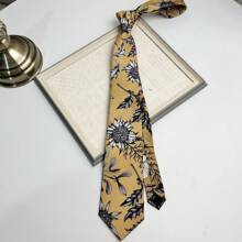 1pc Men's Handmade Print Peacock & Paisley Pattern Necktie In Dark Green, Suitable For Suit, Wedding And Parties - Multicolor - View 12