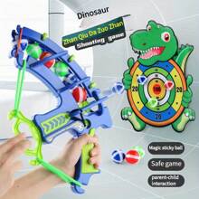 1pc Blue Elastic Bow And Arrow Set With Sticky Balls, Magic Balls And Elephant Target, Great For Outdoor Shooting Games, Parent-Child Interaction Toys For Boys And Girls Aged 4-6, Indoor Archery Shooting With Sticky Balls