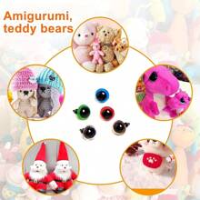 636pcs Plastic Safety Eyes And Noses, Craft Doll Eyes And Bear Nose With Gaskets, Suitable For DIY Crafts, Crochet Dolls And Stuffed Animals (Multiple Sizes)