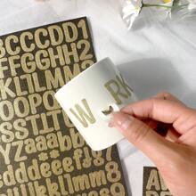 126pcs Shiny Alphabet & Number Sticker Set, Multipurpose Decorative Stickers For DIY Crafts, Scrapbooking, Gift Wrapping, Cards, Banners, Birthdays, Holidays, Back To School, Office Supplies